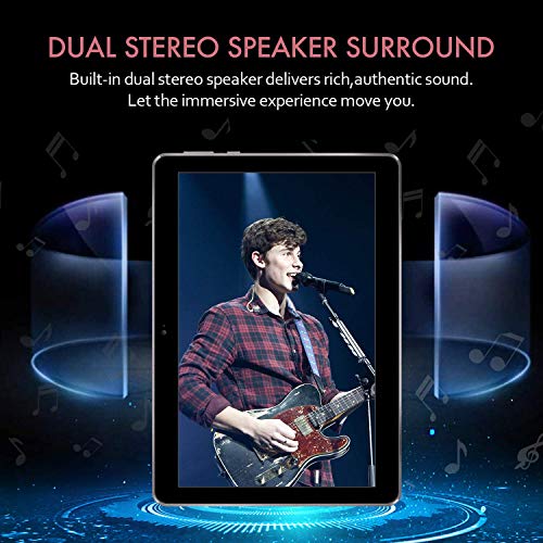TOSCIDO 4G LTE Tablet 10 Pulgadas - Android 10.0 ,4GB RAM,64GB ROM,Octa Core ,Doule Sim,WiFi,Doble Altavoz Estéreo - Negro