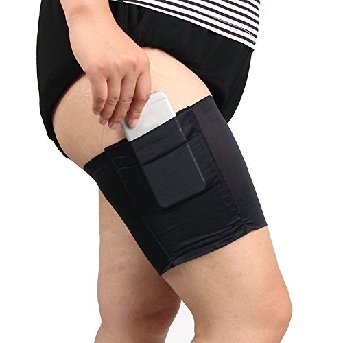 Tosonse Las Mujeres De La Moda De Bolsillo Negro Elástico Anti-Rozaduras Bandas De Muslo Previenen Rozaduras Calcetines Para Mujer Calcetín