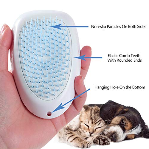 Toulifly Cepillo De Gatos,Cepillo De Pelo Gato,Cat Brush,Cepillo De Perro,Cepillo Perro Gato,Peine de Limpieza Autolimpiante,para Masajear y Limpiar,Reduce la Caida de Cabello,con Botón de Limpieza