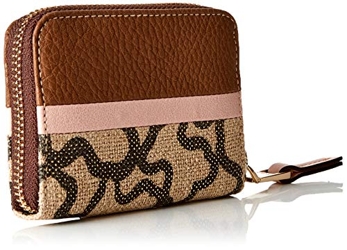 Tous Elice New, Monedero para Mujer, Multicolor (Marrón/Rosa 895960018), 10x8x2.5 cm (W x H x L)