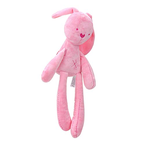 Toyvian Conejo de Patas largas Juguete de Peluche Muñeca Catoon Bebé Muñeca Conejo Regalo de Juguete para niños Bebés (Rosa)
