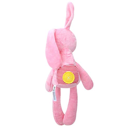 Toyvian Conejo de Patas largas Juguete de Peluche Muñeca Catoon Bebé Muñeca Conejo Regalo de Juguete para niños Bebés (Rosa)