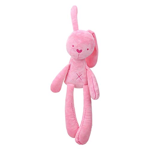 Toyvian Conejo de Patas largas Juguete de Peluche Muñeca Catoon Bebé Muñeca Conejo Regalo de Juguete para niños Bebés (Rosa)