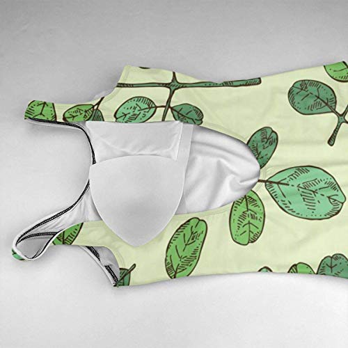 Traje de baño Sexy Traje de baño Monokini Moringa Hojas Mujer Traje de baño de una Pieza Traje de baño Traje de Surf