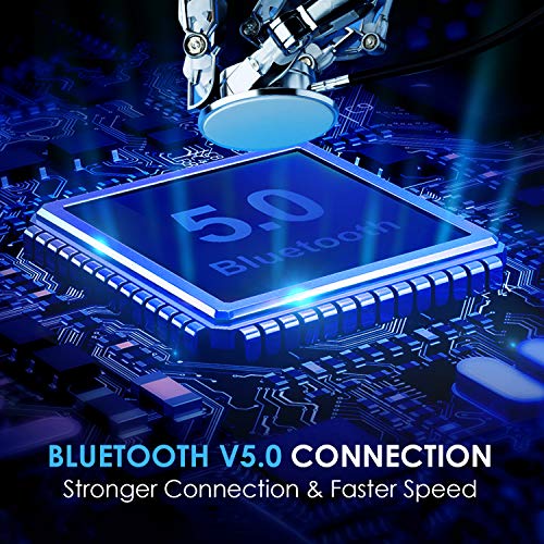 Transmisor FM Bluetooth 5.0, Manos Libres para Coche Carga rápida Inalámbrico Reproductor MP3 Coche, Adaptador de Radio con Siri Google Asistente, 3 USB 5V/2.4A & PD3.0 for Tipo C