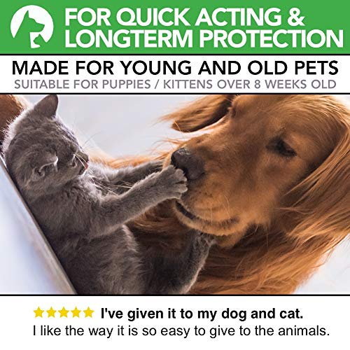 Tratamiento completamente natural para lombrices en perros y gatos | Más fácil de administrar que las pastillas | Suministro para 1-2 años | El producto más sano para eliminar las lombrices