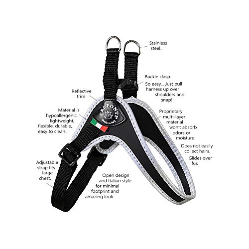 tre Ponti Fibbia pequeño Perro arnés con Correa Ajustable para el Vientre