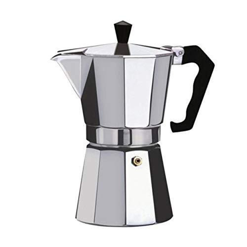 Tree-on-Life Cafetera Aluminio Mocha Espresso Percolador Olla Cafetera Moka Olla Espresso Máquina de chupitos Máquina de café Espresso Plata 2 Tazas