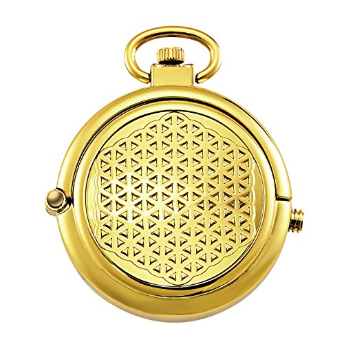 Tree weto Retro oro mecánica reloj de bolsillo Pull de forma especial hueca Caso Diseño Esqueleto Números Romanos bolsillos Relojes con cadena y caja de regalo