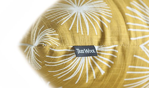 TreeWool - Pack de 2 - Estallido estelar Decorativo fundas de cojín, 100% algodón tejido Slub (45 x 45 cm / 18 x 18 pulgadas; Mostaza)