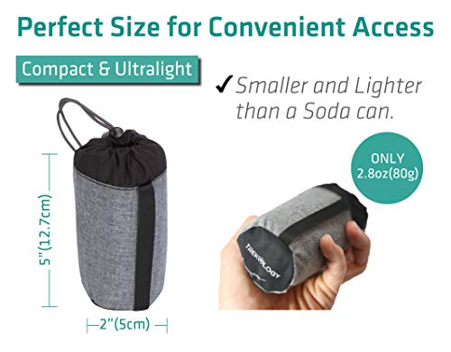 Trekology almohadas de viaje/camping súper ligeras. Almohada comprimible, compacta, inflable, cómoda y ergonómica para el cuello y el apoyo lumbar al ir de camping o hacer senderismo.