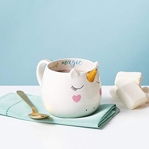 Tri-coastal Design - Taza de té/café con Tema de Animales Divertidos: Taza de Regalo de cerámica Hermosa (Unicorn)