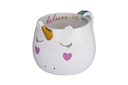 Tri-coastal Design - Taza de té/café con Tema de Animales Divertidos: Taza de Regalo de cerámica Hermosa (Unicorn)