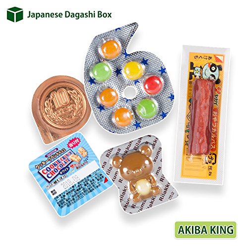 Trial Prueba japonesa Candy Dagashi snack Box 20pcs con adhesivo AKIBA KING
