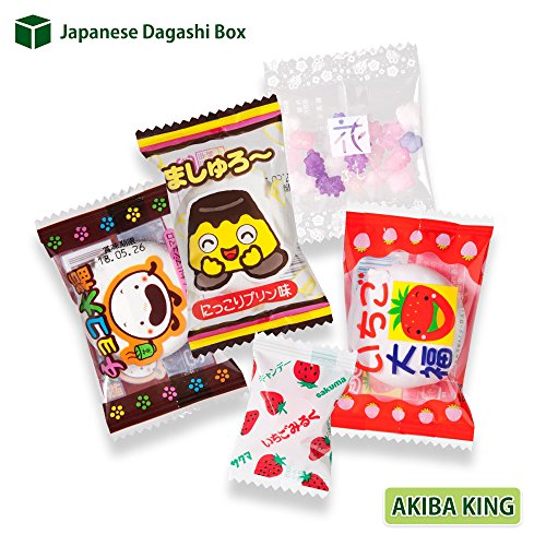 Trial Prueba japonesa Candy Dagashi snack Box 20pcs con adhesivo AKIBA KING