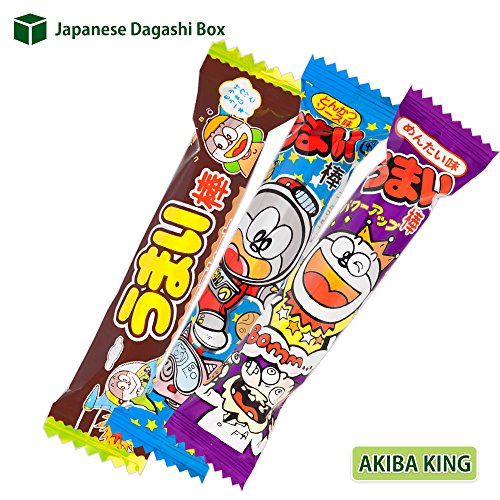 Trial Prueba japonesa Candy Dagashi snack Box 20pcs con adhesivo AKIBA KING