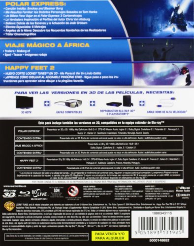 Triple Pack: Polar Express + Happy Feet 2 + Viaje Mágico [Blu-ray]