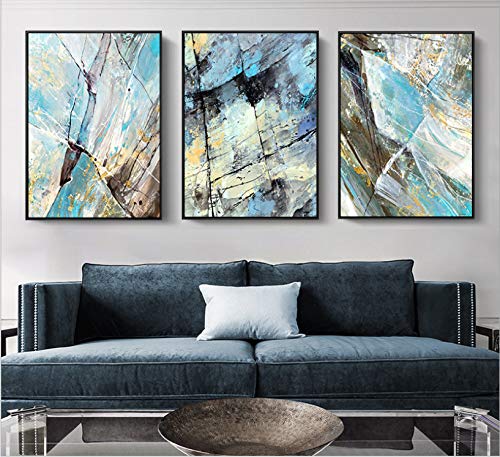 Tríptico De Pintura Mural 3 Piezas Lienzo Arte De La Pared Creación De Hogar Moderno