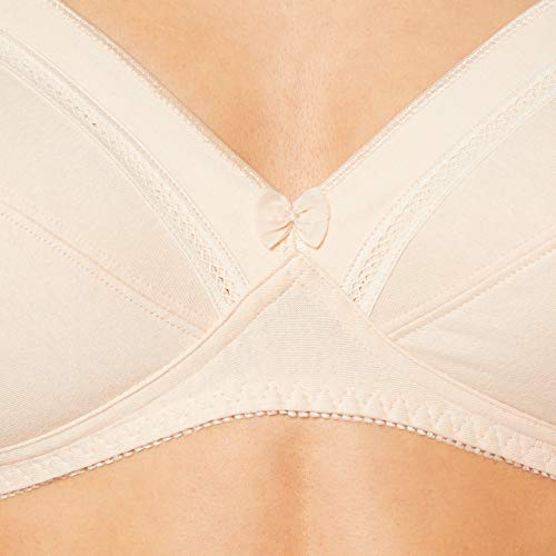 Triumph Cotton Classic Stretch N, Sujetador sin aros Mujer, Beige (Teint 00Kf), 110C (Talla del fabricante: 95C)