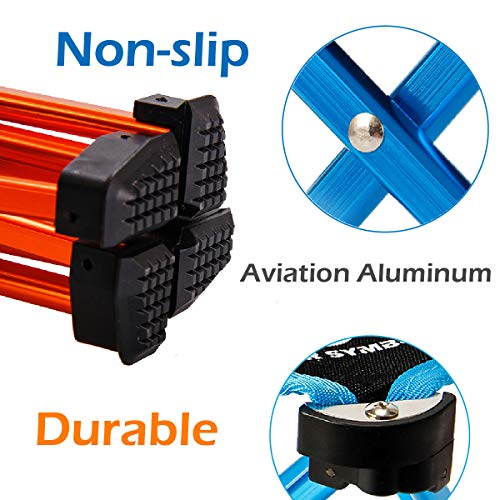 TRIWONDER Taburete de Camping portátil, Silla Plegable al Aire Libre Slacker Silla para Acampar Mochilero Senderismo Pesca Viaje Jardín Barbacoa con Saco de Transporte (Naranja)