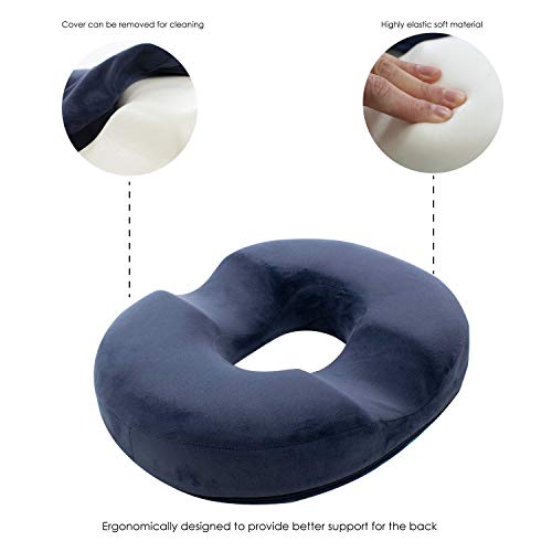 TRIXES Cojín de Asiento de la Rosquilla - Soporte para la Espalda - Almohada de Cuña - Cojín para Aliviar el Dolor de Cóccix - Hemorroides - Embarazo - Almohada de Maternidad Ciática