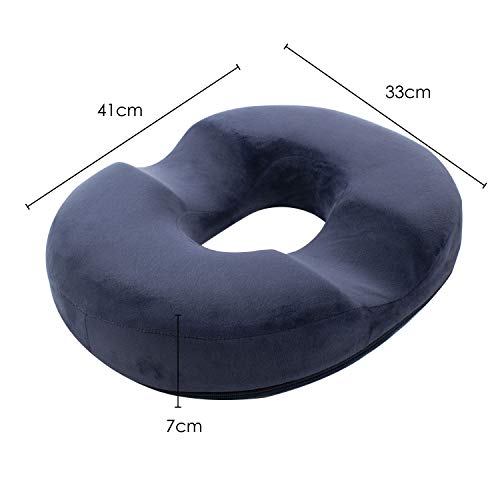 TRIXES Cojín de Asiento de la Rosquilla - Soporte para la Espalda - Almohada de Cuña - Cojín para Aliviar el Dolor de Cóccix - Hemorroides - Embarazo - Almohada de Maternidad Ciática