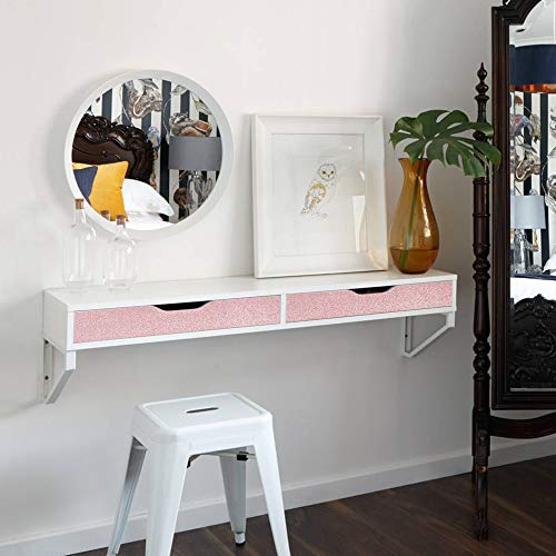 TRIXES Papel Tapiz Permanente Lámina de Vinilo Brillo Rosado – Reverso Autoadhesivo con Papel para Desprender -Adhesivo de 1350 mm x 440 mm - para Paredes Superficies de Muebles - Corta a Medida