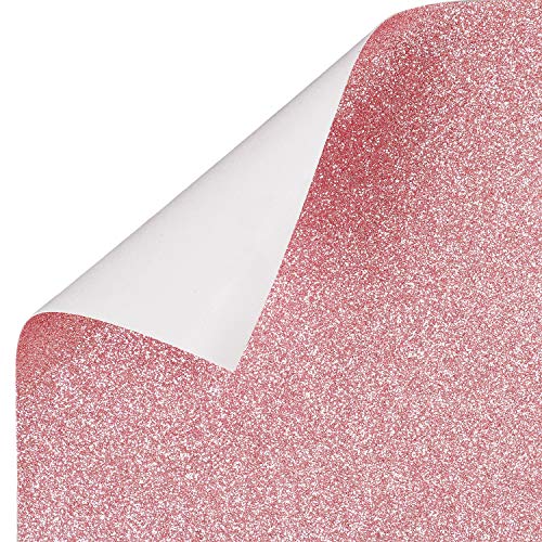 TRIXES Papel Tapiz Permanente Lámina de Vinilo Brillo Rosado – Reverso Autoadhesivo con Papel para Desprender -Adhesivo de 1350 mm x 440 mm - para Paredes Superficies de Muebles - Corta a Medida