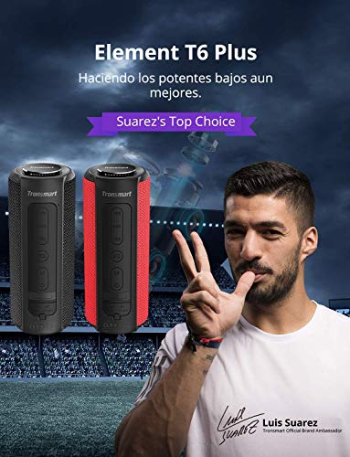 Tronsmart T6 Plus Altavoces Bluetooth 40W, Altavoz Portatiles Waterproof IPX6 con Powerbank, 15 Horas de Reproducción, Sonido Estéreo TWS, Efecto de Triple Bajo, Speaker Bluetooth 5.0
