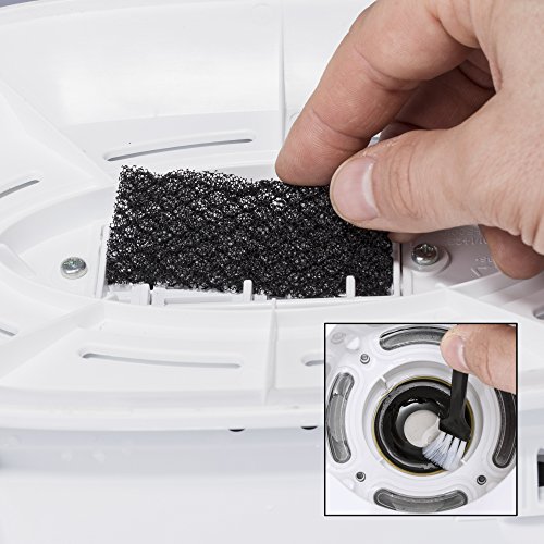 TROTEC Humidificador ultrasónico B 6 E, 3 en 1: Humidificador, Difusor aromático y Purificador de Aire, Panel táctil, Modo Nocturno, Temporizador, Compacto, Diseño, Blanco, Oficina, Hogar