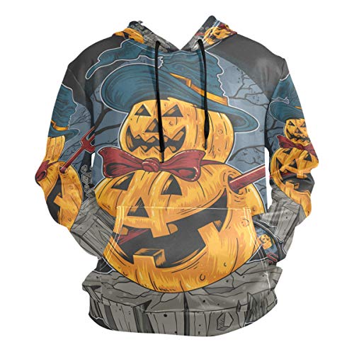 Truco De Calabaza De Halloween Sudadera con Capucha para Hombre Mujer 3D Impresión Hoodies Mangas Largas Sweatshirt Sweat Sudaderas Pullover