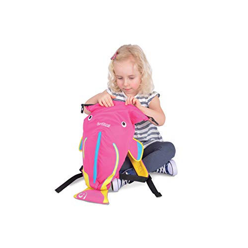 Trunki PaddlePak - Mochila infantil impermeable para piscina y gimnasio, Coral, 37 x 29 x 17 cm