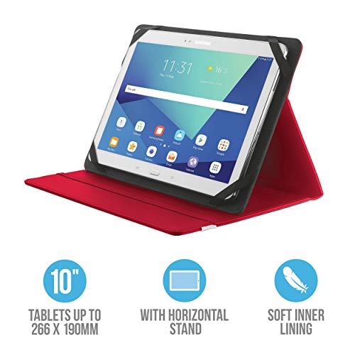 Trust Primo - Funda para Tablet de 10" (función Soporte), Rojo