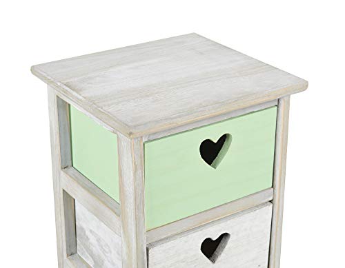ts-ideen Cómoda estantería Armario de Madera Estilo de la alquería Rustico Shabby para baño Pasillo Cocina Sala Gris con corazoncito