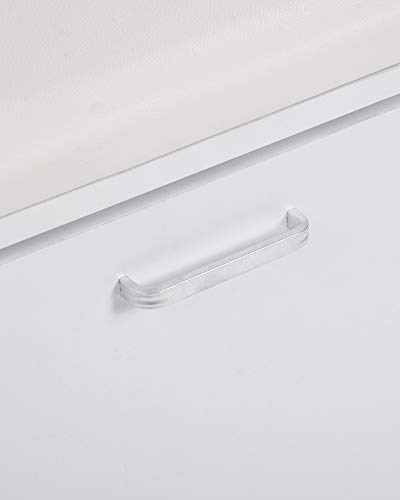 ts-ideen Zapatero Cofre para Zapatos en Blanco Efecto Madera Estilo Moderno con Almohada y Compartimiento con Puerta basculante