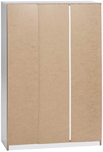 ts-ideen - Zapatero de madera blanco ideal para baño, pasillo o vestíbulo, con 3 compartimentos + 1 puerta, 120 x 80 cm