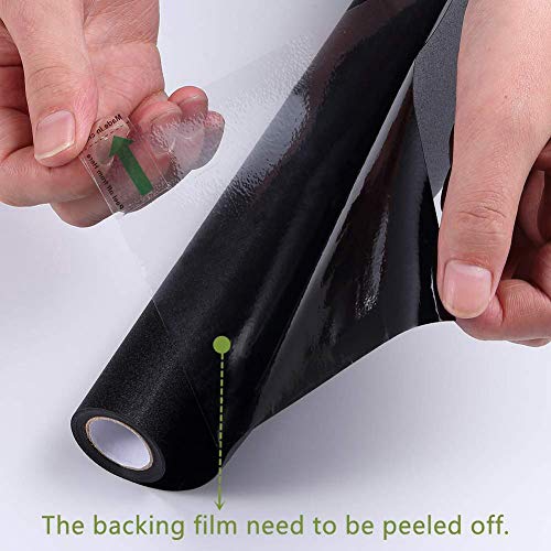 TTMOW Vinilo Adhesivo Negro para Ventana Cristal Bloquear 100% del Luz Película para Ventana Láminas Electrostaticas, Control de Calor y Anti UV, 60 x 200 cm