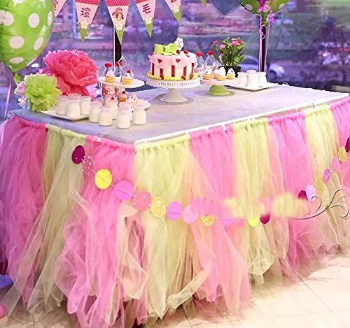 TtS - Bobina de rollo de tul para tutú, fuestas de cumpleaños, envoltorio de regalos, manualidades, decoraciones de vestidos y lazos de boda, 15,25 cm x 91,44 m (6 pulgadas x 100 yardas)., blanco