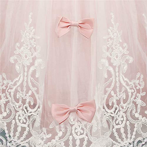 TTYAOVO Vestido de Novia Princesa de Encaje hasta el Suelo para Niñas Vestidos de Tul 12-13 Años Rosado