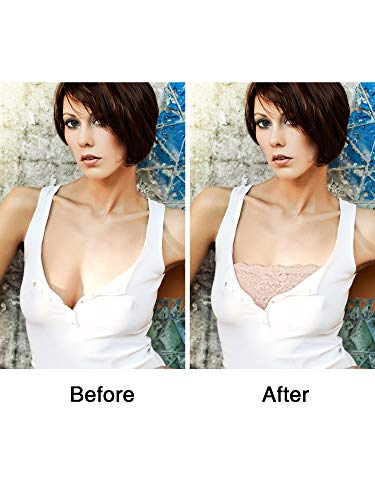 Tubo de Encaje Floral para Mujeres de 3 Piezas Sujetador Superior Sujetador Sin Tirantes Bandeau Abrigo Elástico Sin Costuras en El Pecho (Conjunto de Colores 1, Pequeño)