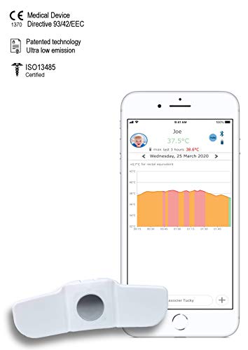 TUCKY termometro parche conectado - Dispositivo Médico - Monitoreo continuo y remoto de la temperatura