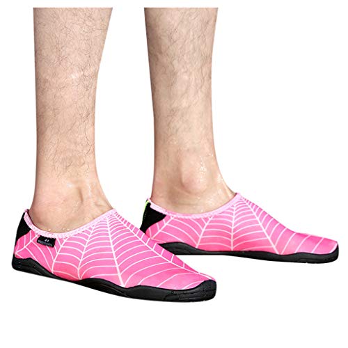 TUDUZ Mujer Zapato Plano Casual Zapatos De Agua Banda para Nadar Playa Zapatos Deporte Buceo Secado Rápido Zapatillas (Rosado, 40)