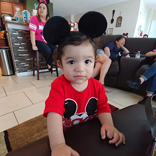 Tumao Diadema de Orejas, 12 Pack Fajines de Disfraz de Sombrero Negro de Estilo Ratón. (12PCS)