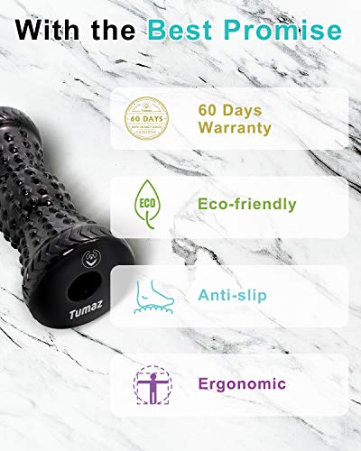 Tumaz Rodillo Masaje Pies de Fascitis Plantar [Versión Mejorada y Más Profunda] Masajeadores de Pies Diseñado Ergonómicamente para Aliviar Dolor en Arco del Pie, Síndrome de Dolor Miofascial