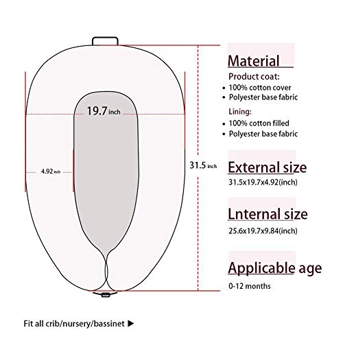 Tumbona para bebé, Nido Transpirable para recién Nacido, Funda extraíble con algodón orgánico Supersuave, Idea para recién Nacidos para Cosleeping