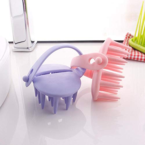 TUOF Cepillo masajeador de silicona para el cuero cabelludo de lavado, cabezal de ducha de pelo, peine grande de dientes para limpieza del hogar