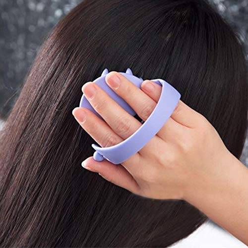 TUOF Cepillo masajeador de silicona para el cuero cabelludo de lavado, cabezal de ducha de pelo, peine grande de dientes para limpieza del hogar