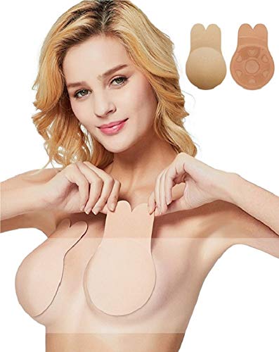 Tuopuda Mujer Levantamiento de Senos Tapa Sujetador Pastillas de Silicona Invisibles Cubiertas de pezones Sujetador Adhesivo Reutilizable