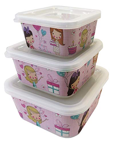 Tuper de Bambu Infantil ♻ 3 Tupers de Fibra de Bambú - Material Ecologico, Organico, Reciclable, Biodegradable - Ideal niños y bebé - Apto para Lavavajillas - Resistente y Ligero - Eco, Bio, Sin BPA