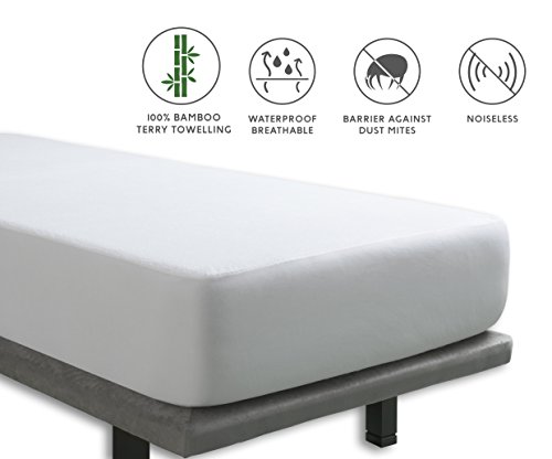 Tural – Protector de colchón Impermeable y Transpirable. Rizo 100% Bambú. Talla 80x200cm